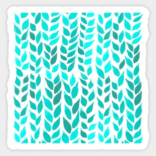 Simple Watercolor Leaves -  Mint Green Sticker